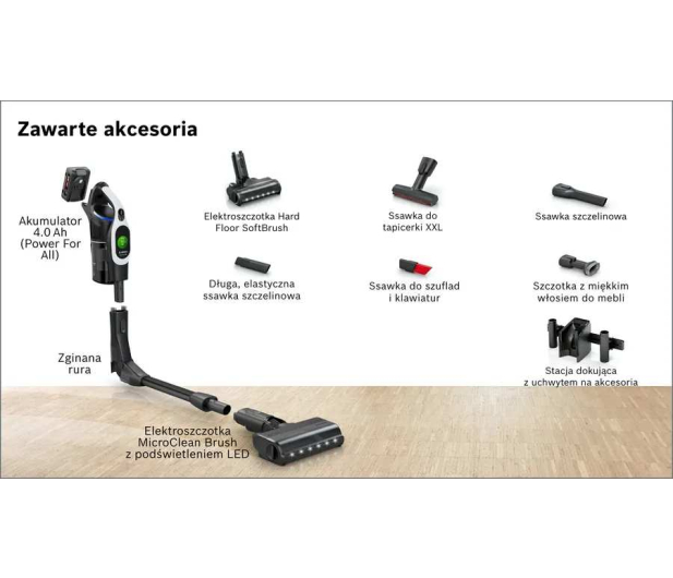 Bosch Odkurzacz pionowy Unlimited 10 BCS1041WAC biały - 1342725 - zdjęcie 13